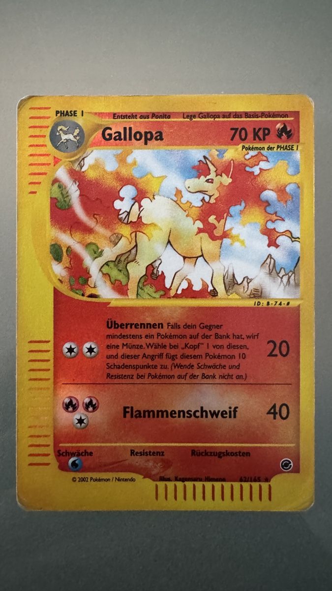 Pokémon Sammelbilder & Trading cards: Gallopa Holo reverse expedition base set 62/165 – Gebraucht aus Belprahon von Rob_ain