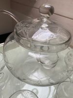 Antik Crystal Party Punch Set &10 mugs.