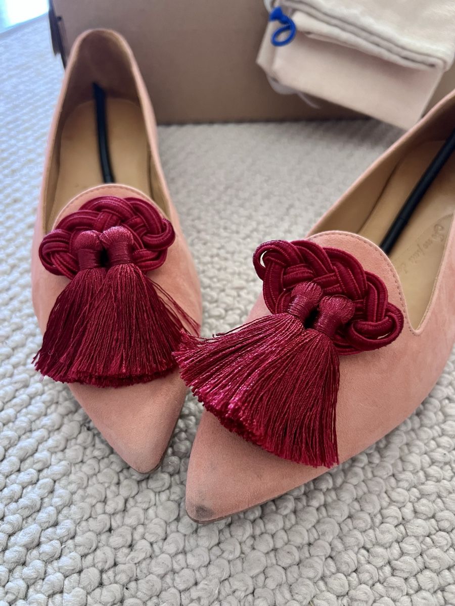Chaussures femmes: Slippers pointus en daim corail – D'occasion à Zürich par Aliceinthesun 2