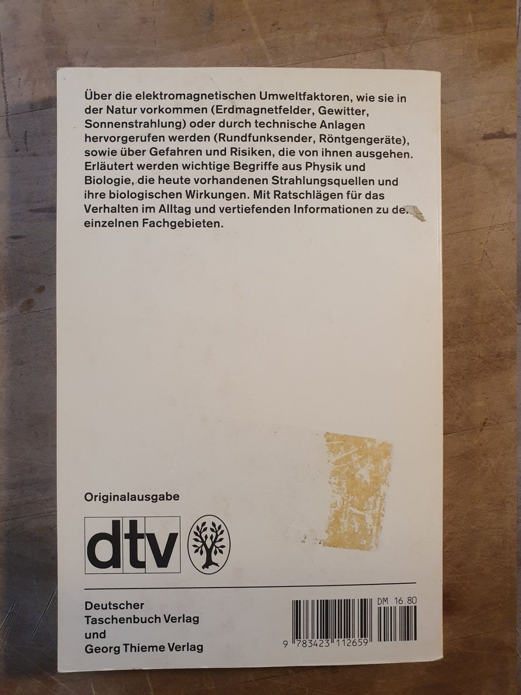 Libri: Strahlen, Wellen, Felder Norbert Leitgeb DTV – Usato da Zürich venduto da loosebone 1