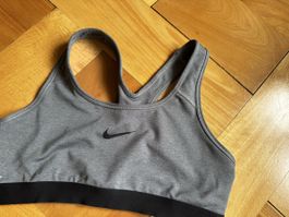 Nike Sports Bra grey with black band good condition