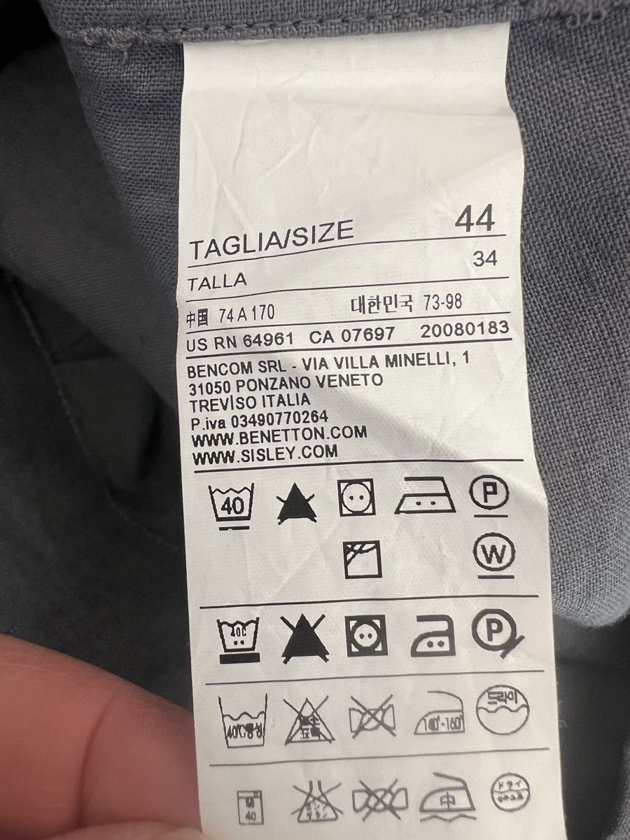 Benetton Röcke: Benetton Leinen Jupe Rock , Gr. 40 grau – Gebraucht aus Langenthal von ivet7 6
