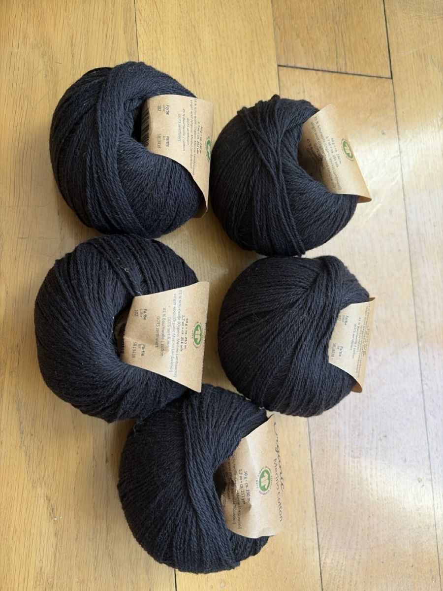 Lana: Schwarzes Merino- Cotton Garn – Nuovo (secondo la descrizione) da Basel venduto da Wotan 4