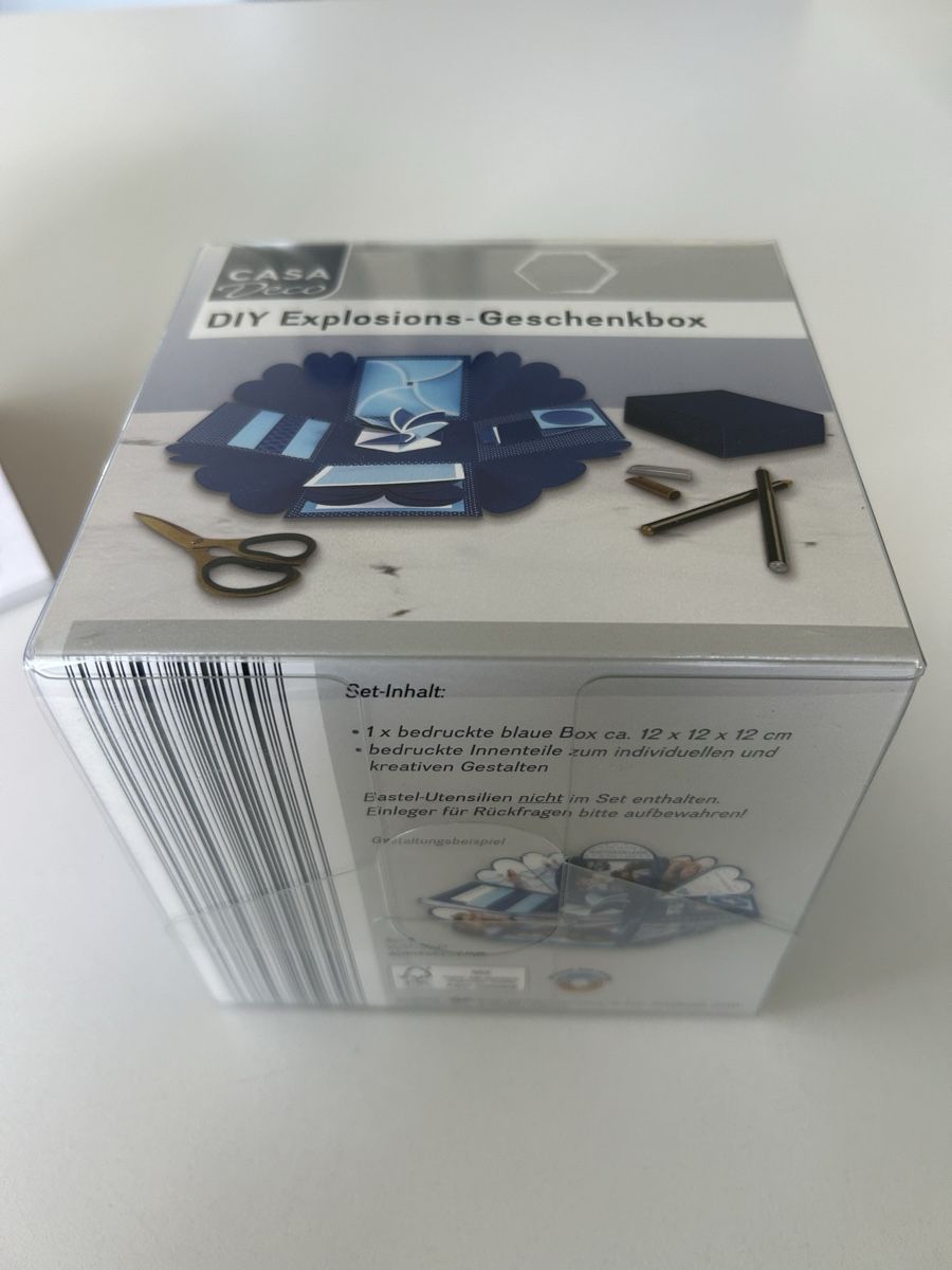 Kit bricolage: Geschenkbox neu Farbe blau: Casa Deco Explosions-Geschenkbox – Nuovo e nell'imballaggio originale da Neuendorf venduto da Juhlin01 1
