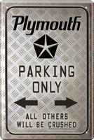 Blechschild-PLYMOUTH-PARKING ONLY-ALL OTHERS
