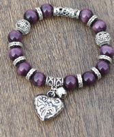 Armband Amethyst Bracelet en Amethyste ‚AMOUR et AFFECT‘ NEU