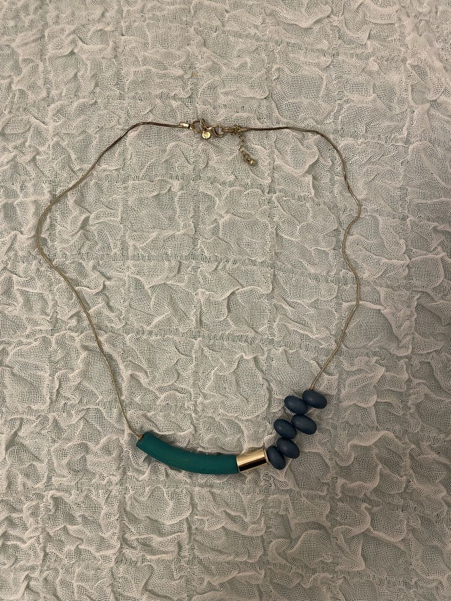 Catenine: Collier original turquoise et bleu marine bois – Nuovo (secondo la descrizione) da Lausanne venduto da mau_6tnl 1