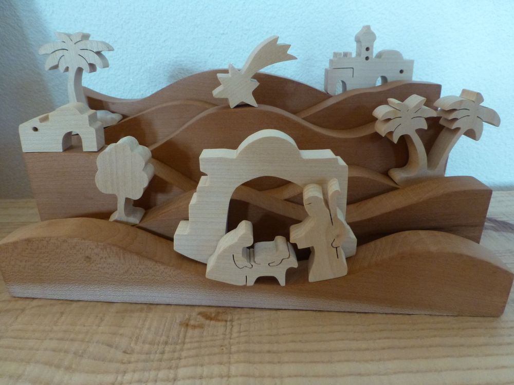 3D Weihnachtskrippe / Krippenlandschaft aus Holz Swiss Made Kaufen