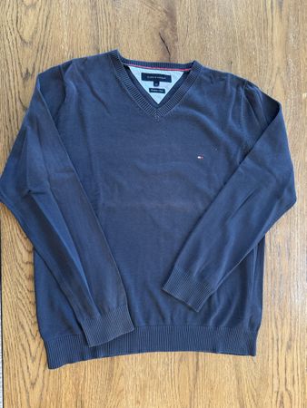 Tommy Hilfiger Pullover V-Ausschnitt Gr. M dunkelblau