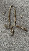 Modeschmuck Set, goldig mit Steinen, neuwertig! (50)