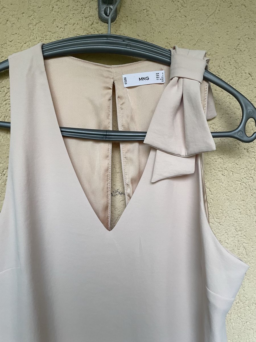 Mango Kleider: Elegantes Sommerkleid Mango, Grösse S, Beige – Gebraucht aus Au/ZH von markthallerapperswil 1