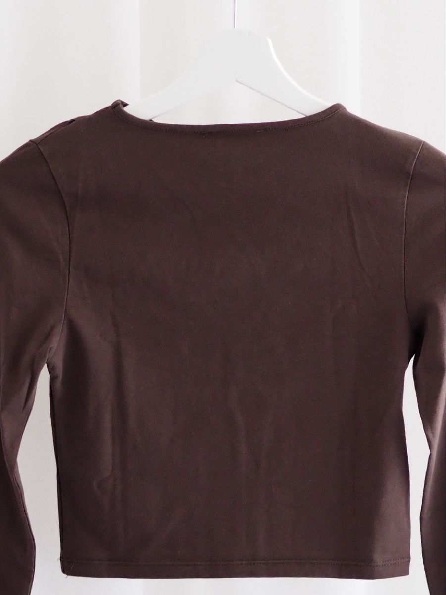 Tops: Braunes Langarm Crop Top Gr. S – Neu (gemäss Beschreibung) aus Neftenbach von litta_00 1