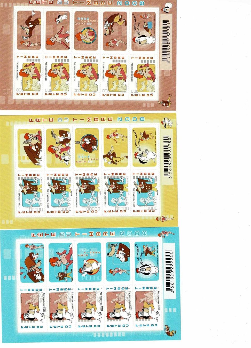 Tutti i francobolli: 3 carnets Fête du timbre 2008 ** – Nuovo e nell'imballaggio originale da Lausanne venduto da Whorvath