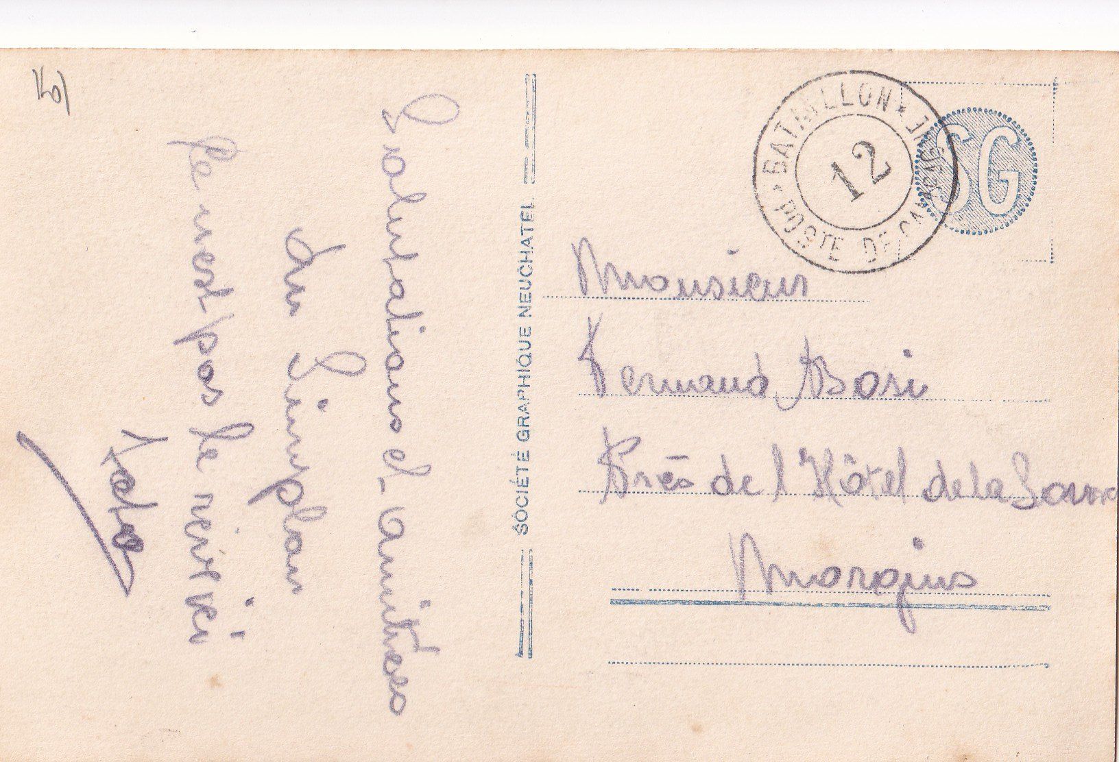 Cartoline postali: Hospice du Simplon et lac de Rotelsch Feldpoststempel – Usato da Olten venduto da clotaldi 1