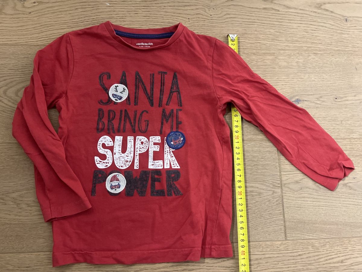 Vertbaudet Camicie, T-shirt & Polo: Vertbaudet Langarmshirt, Gr. 110 Santa Claus – Usato da Oensingen venduto da katepe