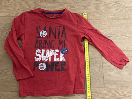 Vertbaudet Langarmshirt, Gr. 110 Santa Claus