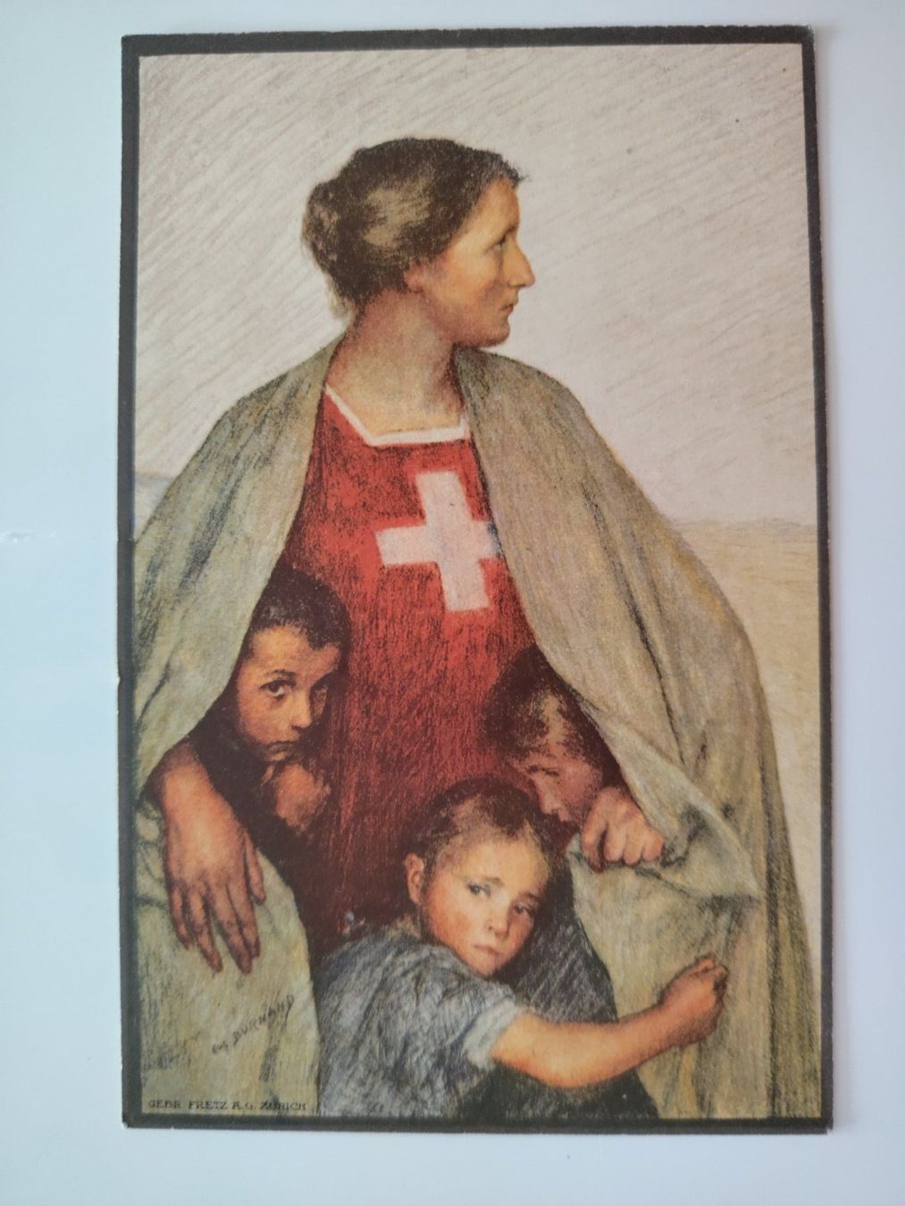 Cartoline postali: Bundesfeierak Schweizermutter mit Kinder dat. 1917 – Usato da Ohmstal venduto da Lebensfreude05