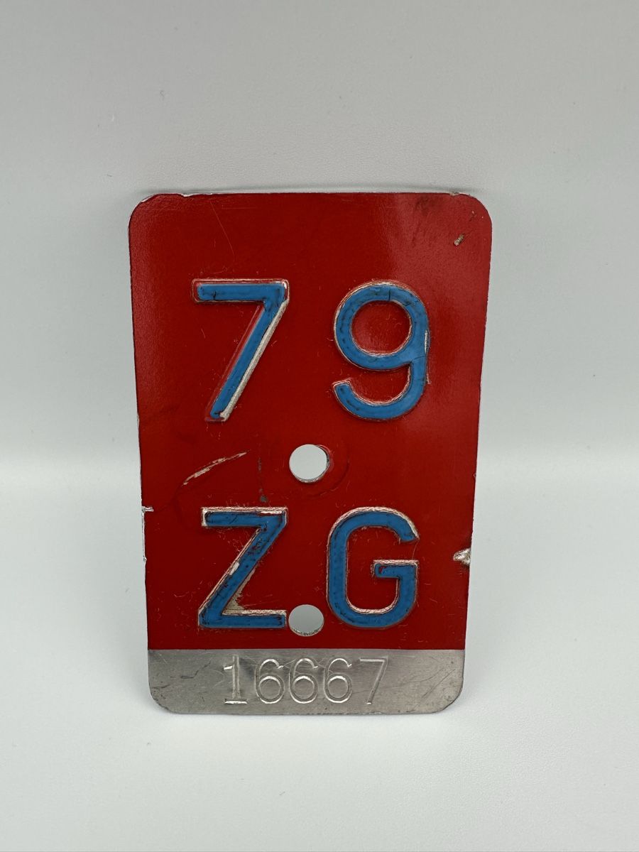 Insegne: Velonummer ZG 79 – Usato da Schwende venduto da weesli