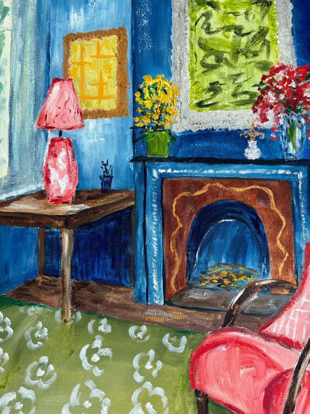 Gemälde: Gemütliches Wohnzimmer, Ölbild, Unikat – Neu (gemäss Beschreibung) aus Cham von Felha 6