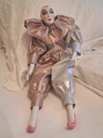 Porzellan Puppe, Harlekin Figur, Rarität, Sammlerstück