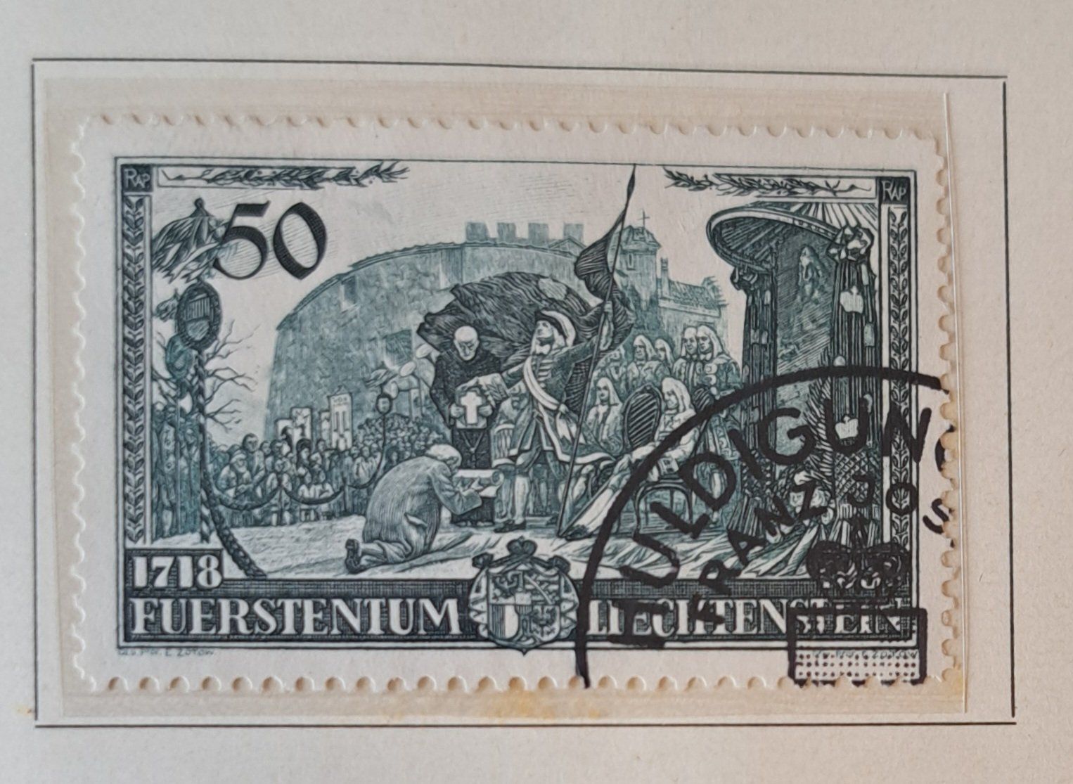 Alle Briefmarken: Briefmarke (Lichenstein) – Gebraucht aus Dietlikon von kosta.katoglou 1