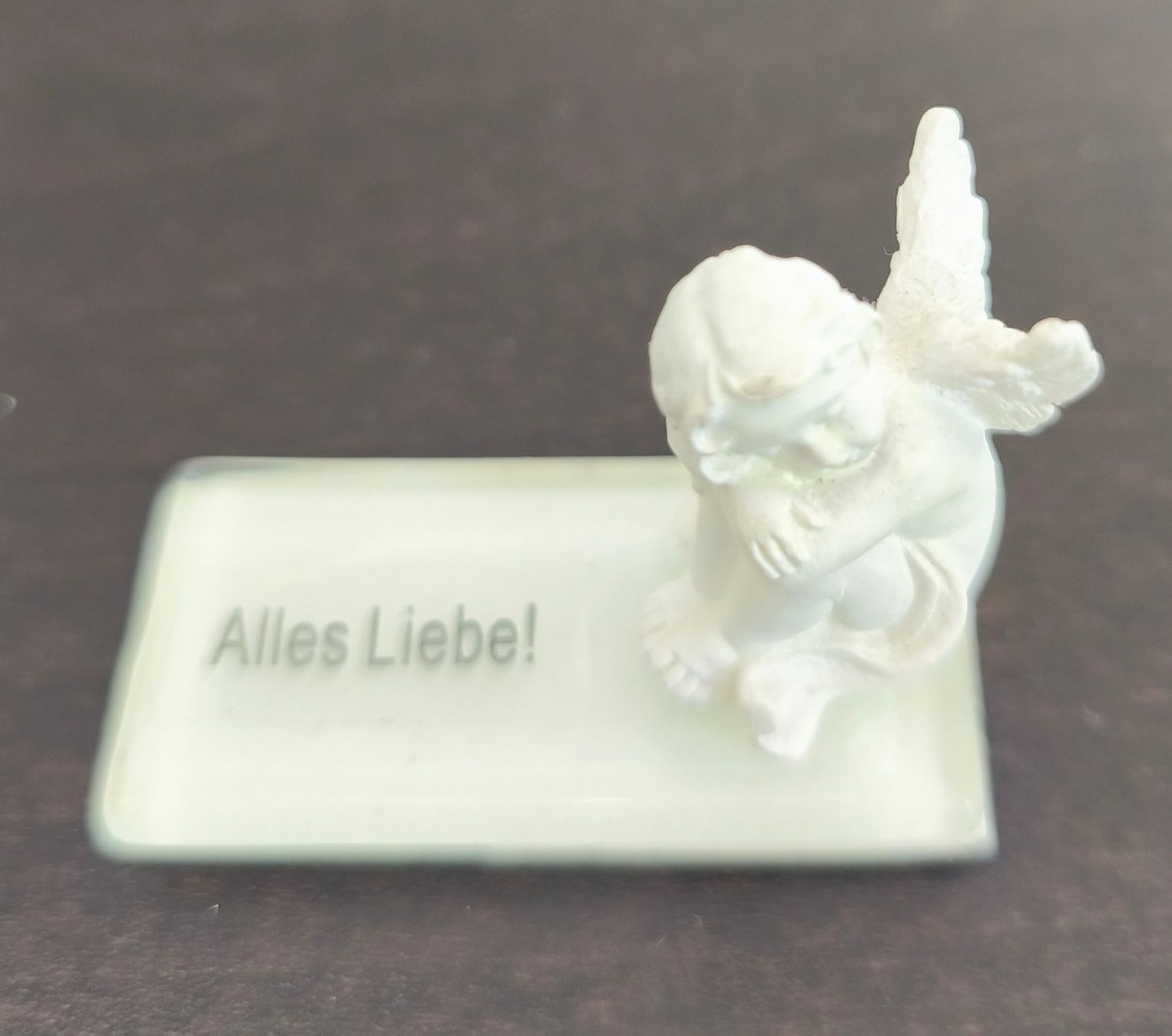 Statuette: Engel-Figur mit "Alles Liebe!"-Botschaft, Zustand Top! – Usato da St. Gallen venduto da Arti24 2