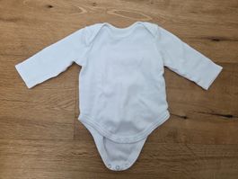 weisser Body Gr. 62, Langarmbody, Babybody, weiss