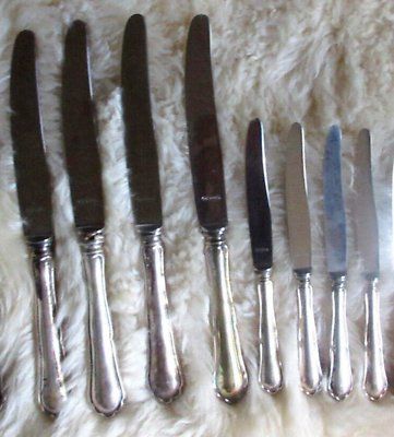 Set di posate: Konvolut 800er Silber BSF Chippendale 8 Messer  - 4+4 – Usato da Sylt venduto da elizan