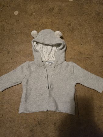 Veste à capuche bébé gris 67cm verbaudet 