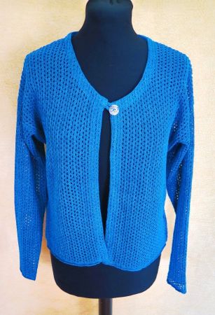 Jacke kurz Gr. M Leinen/BW Naturmode FARBE: Petrol !!
