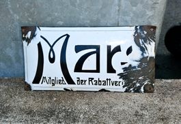 Jugendstil EMAILLESCHILD Mitglied der Rabattvereinigung MARS