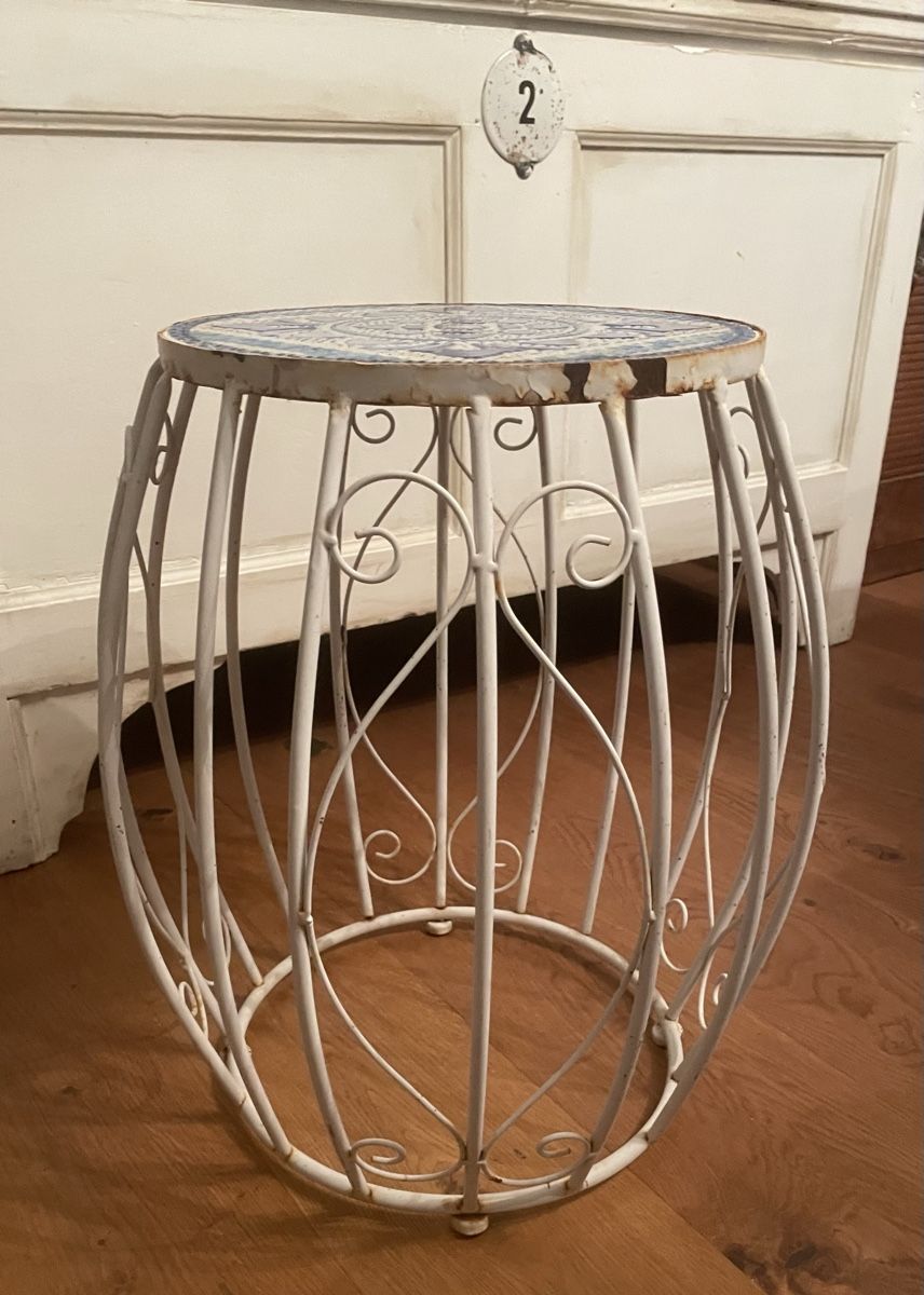 Sgabelli: Alter Mosaik Beistelltisch / Hocker – Usato da Schaffhausen venduto da marakesch41 3