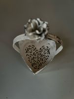 Romantisches Teelichthalter-Herz, Metall, Shabby Chic!