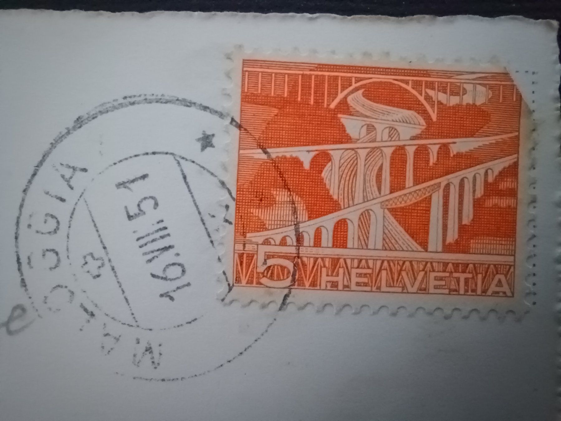 Cartoline postali: GR, Blick vom Hahnensee Silvaplana, No. 23-73, 1951 – Usato da Aarau Rohr venduto da mgvw 2