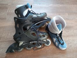 Inlineskates Salomon schwarz 39 Frauen, Innenschuh waschbar!