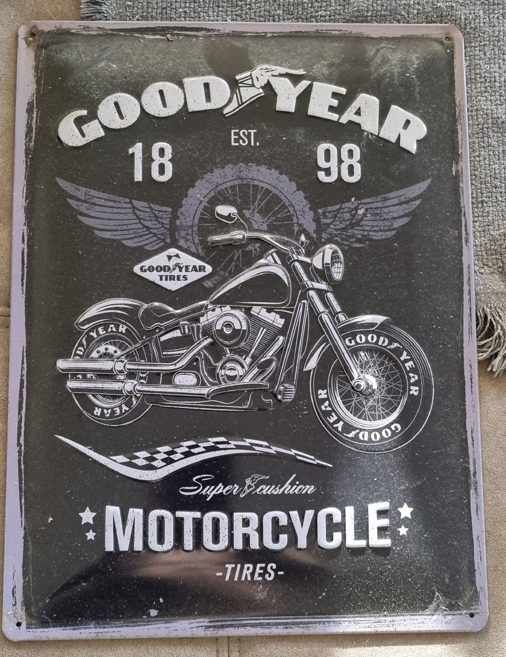 Insegne: Blechschild Nostalgic-Art Good Year  Motorcycles – Usato da Neuenegg venduto da muenzenweber-ch