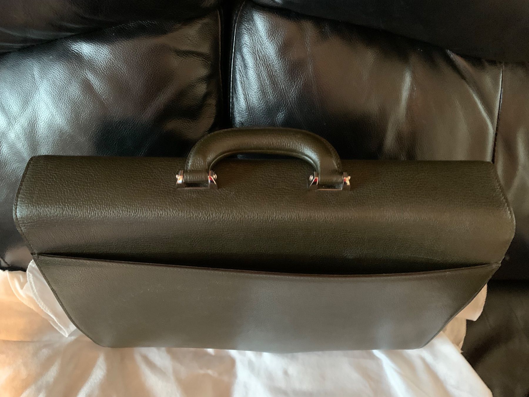 Montblanc Koffer & Taschen: Valigetta in pelle Montblanc, verde scuro. – Neu und originalverpackt aus Allschwil von pcar25 5