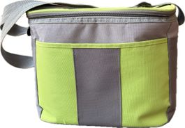 Isoliertasche Kühltasche Grau/Grün für Picknick Sommer