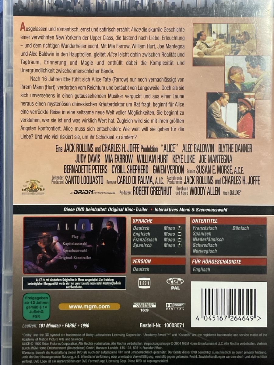 Tutti i DVDs: Alice (1990) – Usato da Waldenburg venduto da Mimily33 1
