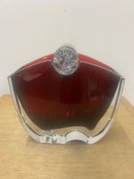 Baccarat Vase Oceania Farbloses und rotes Glas ca. um 1950
