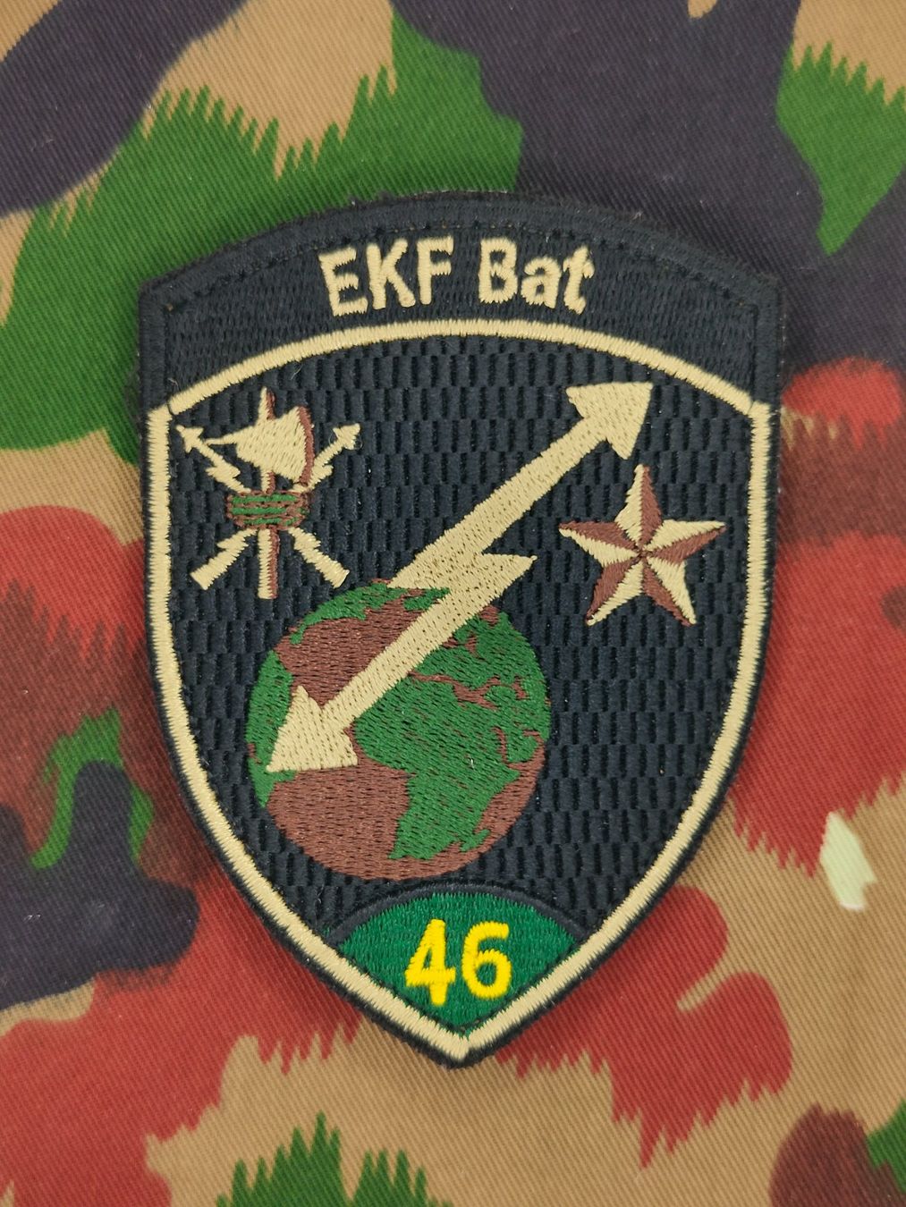 Schweizer Armee Placchette & Badge: Verbandsabzeichen EKF Bat 46 Kp 1 – Usato da Bauma venduto da SwissMilitaria