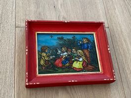 Hinterglasbild, Einzelstück Kindersingen
