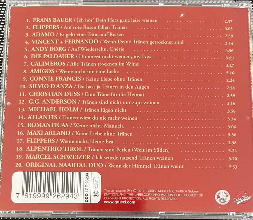 CD: Tränen, 20 Schlager div. Interpreten – Usato da Wuerenlos venduto da Zoechi 1