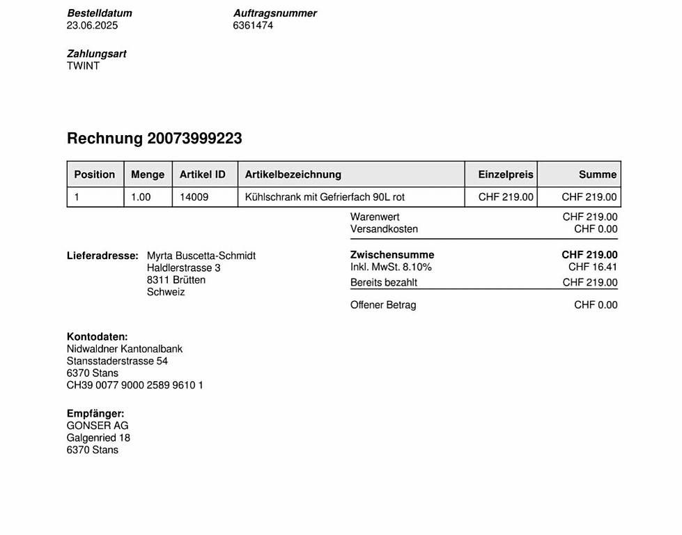 Kühlschrank: Retro Kühlschrank Elego in Rot – Gebraucht aus Brütten von ann_m5d2 1