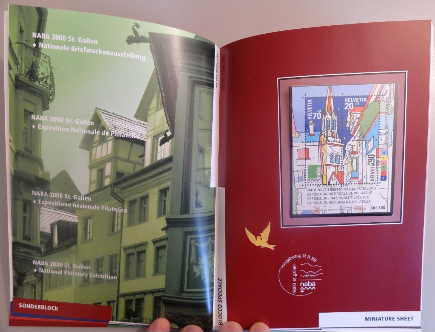 Tutti i francobolli: Jahrbuch Schweizer Briefmarken 1999 der Post, gestempelt – Usato da Gränichen venduto da Teufenthaler 5
