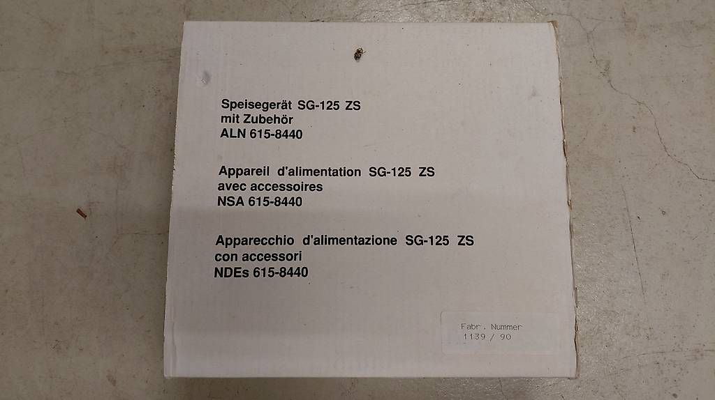 Alimentation électrique: Speisegerät SG-125 ZS – D'occasion à Herisau par JeromeW1982 1
