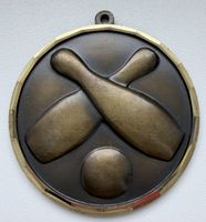 Kegeln Bowling Sport Medaille Gross Vintage