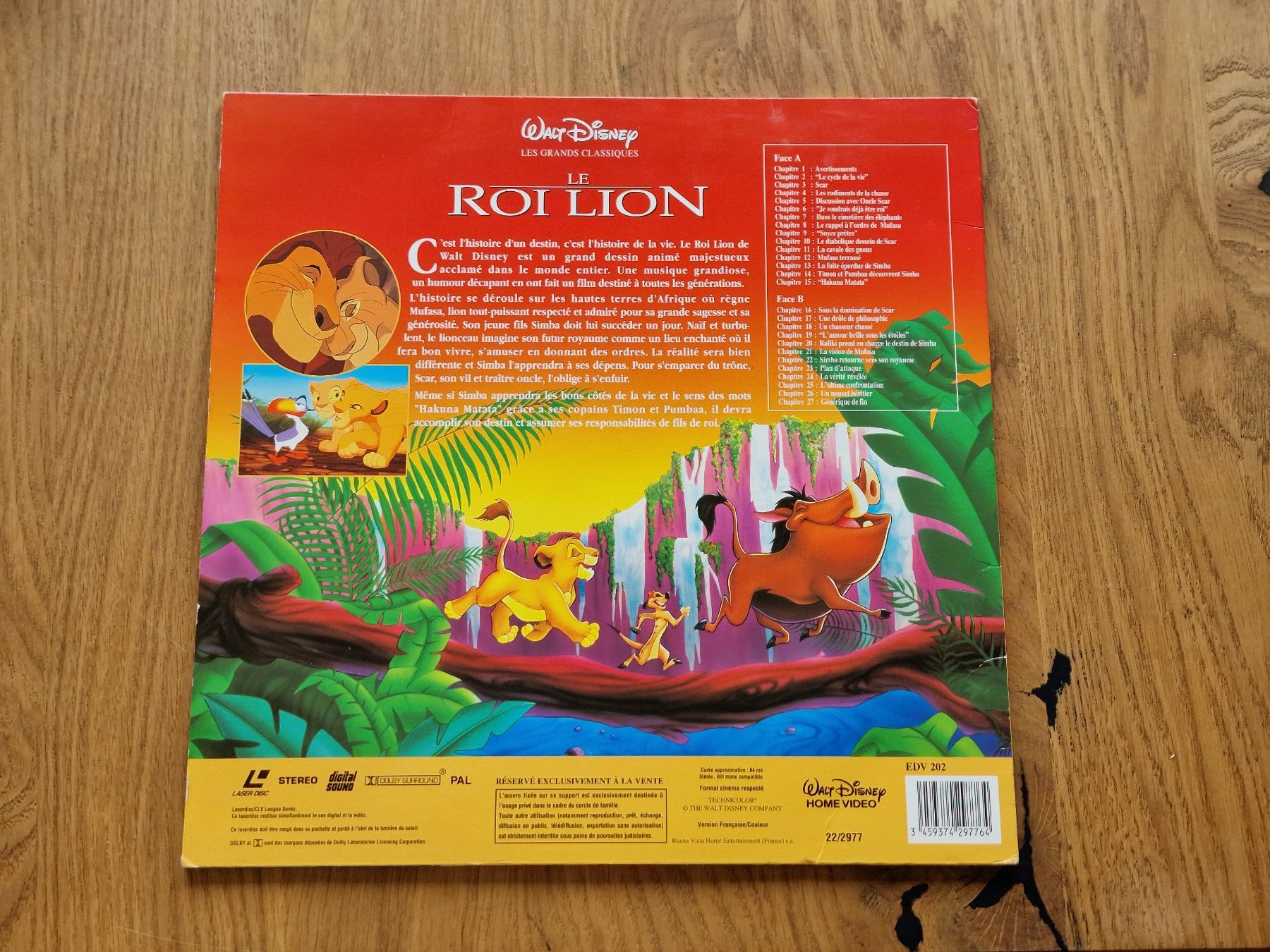 Tutti i DVDs: Le Roi Lion - LaserDisc - PAL VF – Usato da Courgenay venduto da Periote00 1