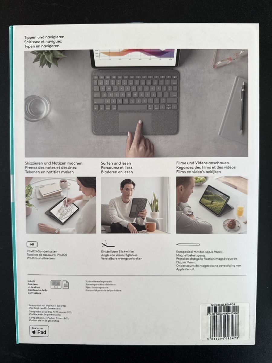 Logitech Tastiere: Étui clavier Logitech Folio Touch iPad Air 11 pouces  – Usato da La Cibourg venduto da rangiroa98 5