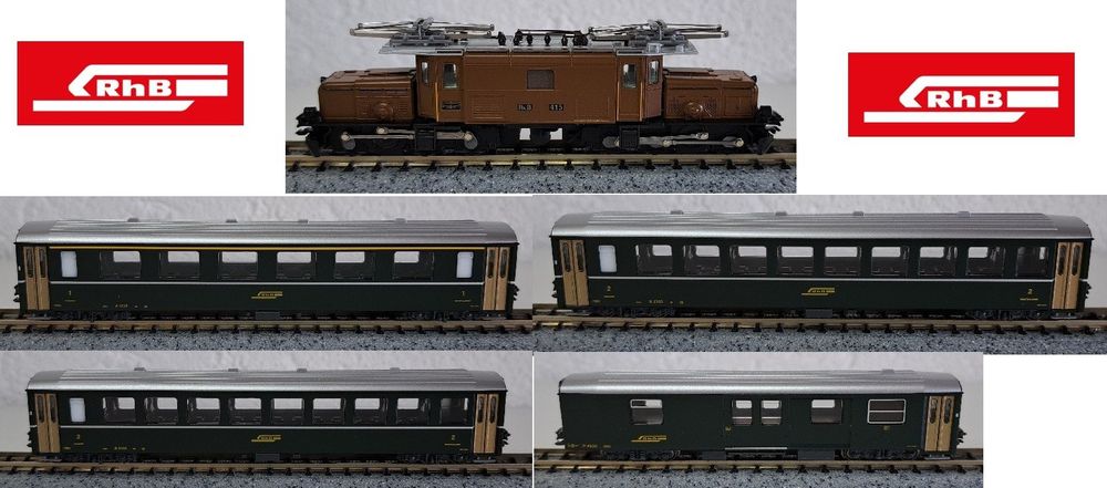 RhB Set Krokodil Ge 6/6-I 415 + 4 Wagen Analog Kato Neu OVP (Neu und ...